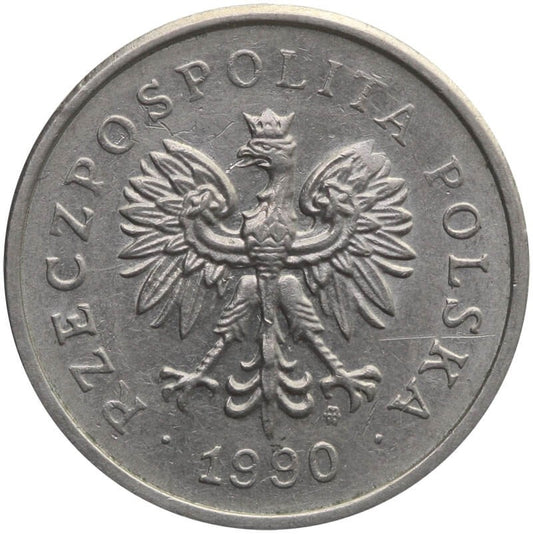 1 złoty, 1990, stan 2+