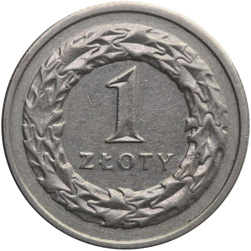 1 złoty, 1990, stan 2+