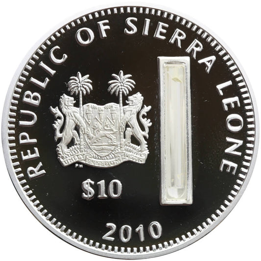 10 dolarów, Sierra Leone, Kaplica Łask w Altötting, 2010, srebro