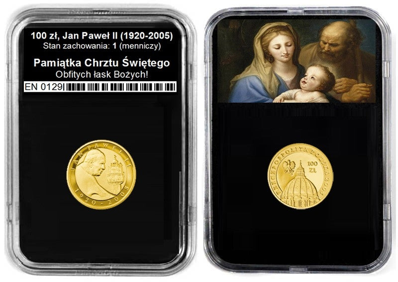 100 zł, JP II 1920-2005, Pamiątka Chrztu + Twoja dedykacja