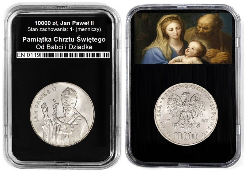 10000 zł, Jan Paweł II, Pamiątka Chrztu + Twoja dedykacja