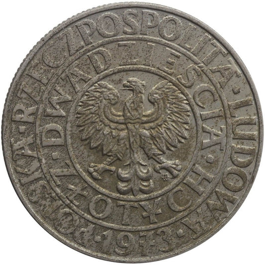 20 złotych kwitnące drzewo 1973 próba, st. 2 nalot