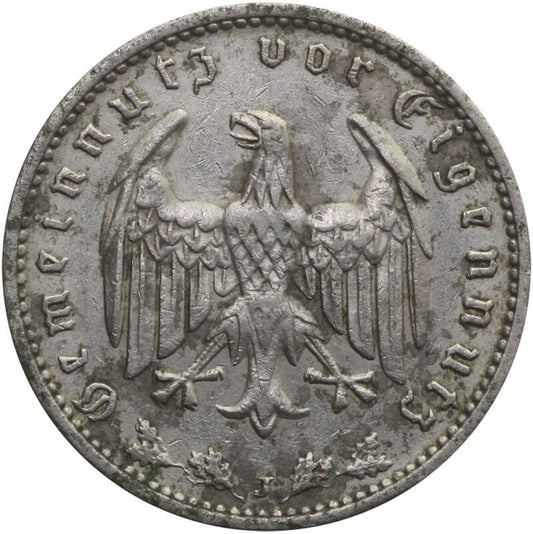 Niemcy - Trzecia Rzesza 1 reichsmarka, J (Hamburg), 1935