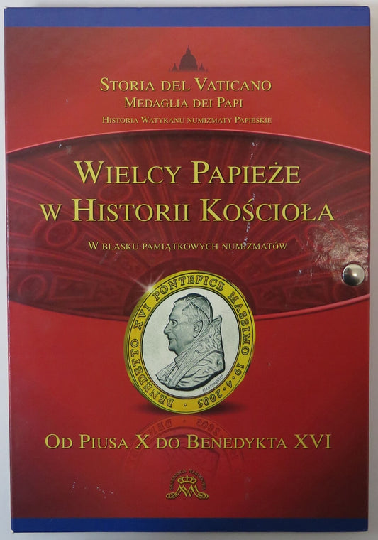 Wielcy Papieże w historii kościoła zestaw 10 medali w etui