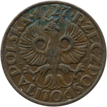 2 grosze II RP, 1927, stan 2