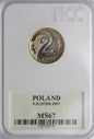 2 złote obiegowe, 2007, GCN MS67