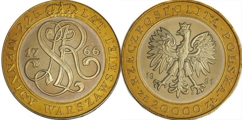 20 000 zł, 225 lat Mennicy Warszawskiej