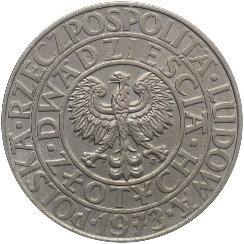 20 złotych kwitnące drzewo 1973 próba, piękna