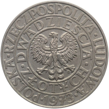 20 złotych kwitnące drzewo 1973 próba, piękna