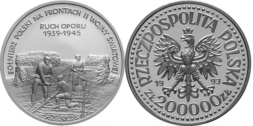 200000 zł, Żołnierz polski na frontach II W.Ś. Ruch oporu 39-45