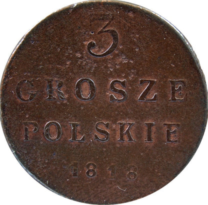3 grosze. Królestwo Kongresowe 1818