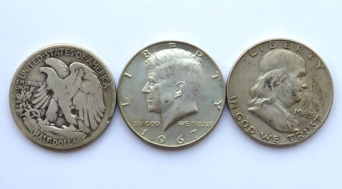 3 x 1/2 dolara 1963, 1967, 1941
