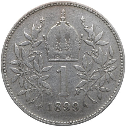 Austria 1 korona, 1899, srebro