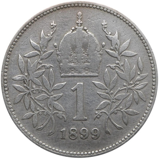 Austria 1 korona, 1899, srebro