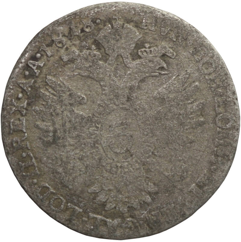 Austria, 3 krajcary 1818, srebro