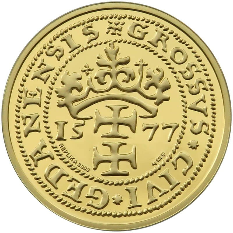 Replika Gdańsk, grosz oblężniczy 1577, Srebro 925, platerowany, 2009 r.