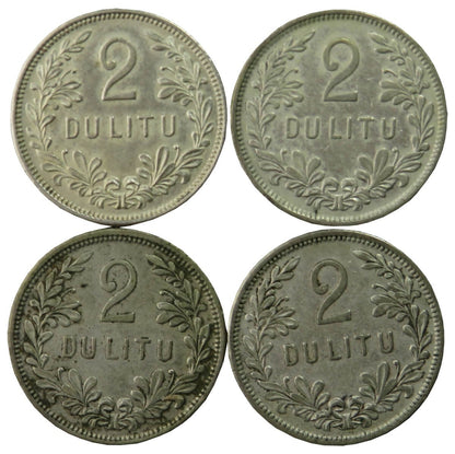 Lot, Litwa, 4 x 2 lity 1925, stan 3/3+