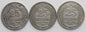 Lot: Niemcy, 3 x 25 fenigów (pfennig), 1910, 1911, 1912