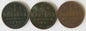 Lot: Rosja 3 x 1/2 kopiejki, różne roczniki, stan 3