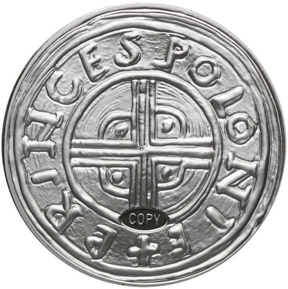 Replika  Denar Bolesława Chrobrego, platerowana