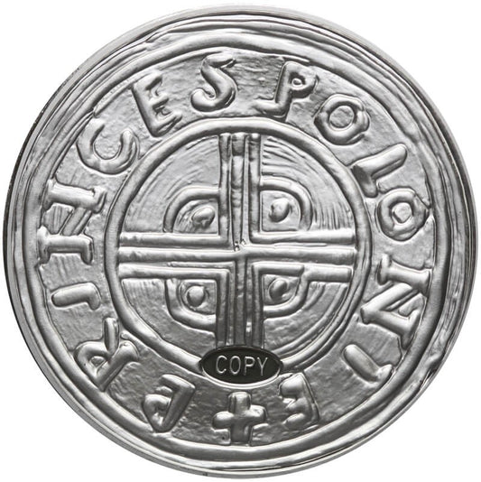 Replika  Denar Bolesława Chrobrego, platerowana
