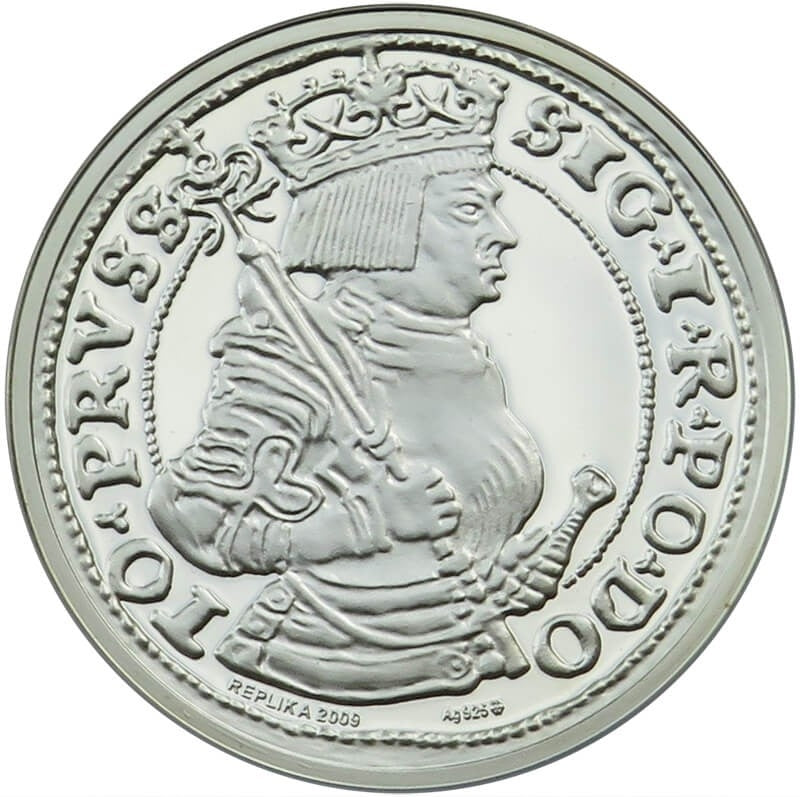 Replika Szóstak Ziem Pruskich 1530, Srebro 925, 2009 r.