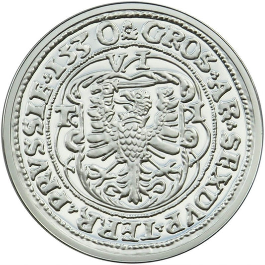 Replika Szóstak Ziem Pruskich 1530, Srebro 925, 2009 r.