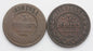 Lot, Rosja, 2 x 5 kopiejek, 1869, 1880, stan 3/3-