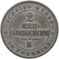 Saksonia 2 nowe grosze, 1864, stan 2, ładna