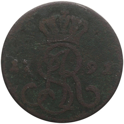 Stanisław August Poniatowski, 1 grosz, 1791