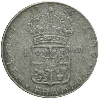 Szwecja 1 korona, srebro, 1956