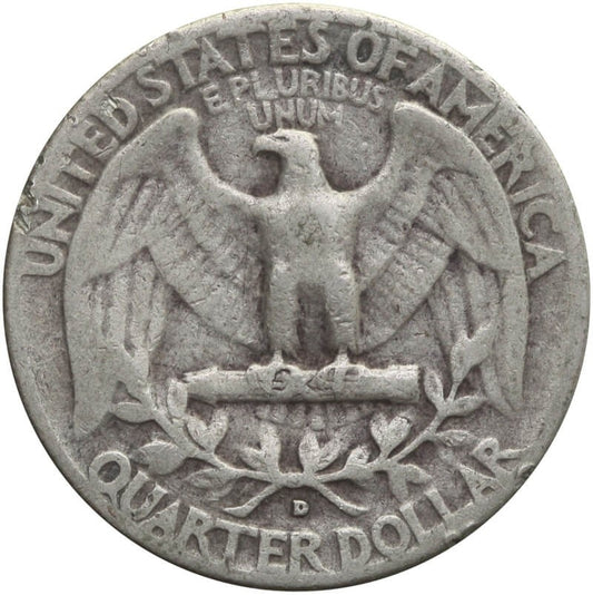 USA ¼ dolara (quarter, 25 centów), 1953 ćwierćdolarówka Waszyngtona, D, srebro Ag900