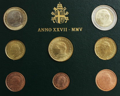 Watykan Jan Paweł II komplet euro 2005