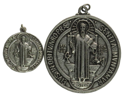 Zestaw dwóch medali Święty Benedykt